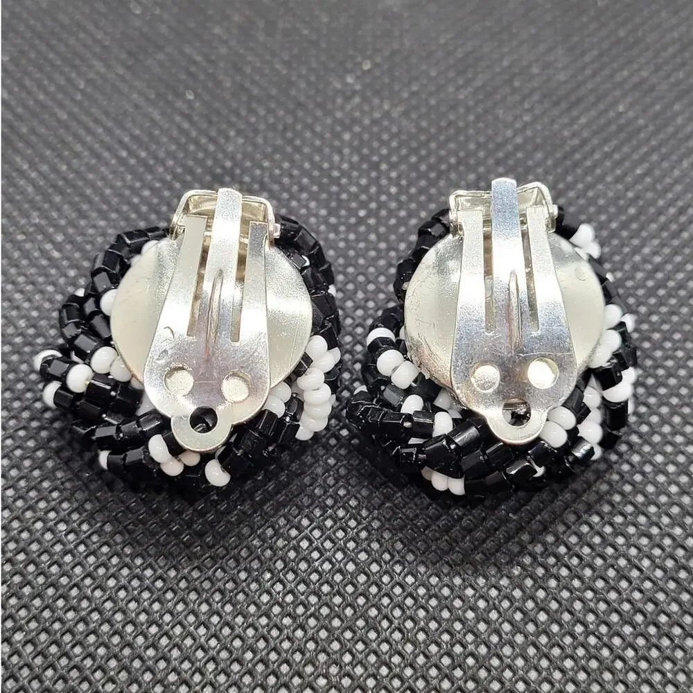 Chic Monochrome Cluster Earrings Vintage Glam Revival Statement‎ Granmacore